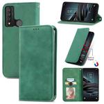 For TCL 20 XE Retro Skin Feel Magnetic Horizontal Flip Leather Phone Case(Green)