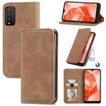 For TCL 205 Retro Skin Feel Magnetic Horizontal Flip Leather Phone Case(Brown)