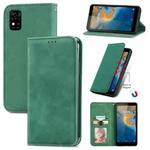 For ZTE Blade A31 Retro Skin Feel Magnetic Horizontal Flip Leather Phone Case(Green)