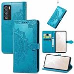 For OPPO Realme GT Explorer Master Mandala Flower Embossed Flip Leather Phone Case(Blue)