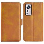 For Xiaomi 12 Dual-side Magnetic Buckle Flip Leather Phone Case(Yellow)