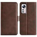For Xiaomi 12 Dual-side Magnetic Buckle Flip Leather Phone Case(Brown)