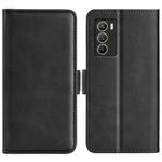 For vivo iQOO Neo5 S Dual-side Magnetic Buckle Flip Leather Phone Case(Black)