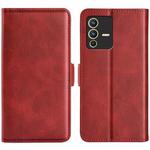 For vivo S12 Pro Dual-side Magnetic Buckle Flip Leather Phone Case(Red)