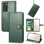 For OPPO  Realme GT Explorer Master Solid Color Leather Buckle Phone Case(Green)