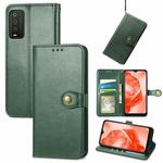 For TCL 205 Solid Color Leather Buckle Phone Case(Green)