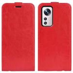 For  Xiaomi 12 Pro R64 Texture Vertical Flip Leather Phone Case(Red)