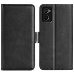 For OPPO A36 Dual-side Magnetic Buckle Leather Phone Case(Black)