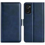 For OPPO A36 Dual-side Magnetic Buckle Leather Phone Case(Dark Blue)