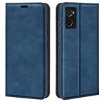 For OPPO A36 Retro-skin Magnetic Suction Leather Phone Case(Dark Blue)