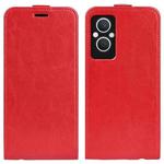 For OPPO A96 5G R64 Texture Vertical Flip Leather Phone Case(Red)