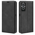 For OPPO A96 5G Retro-skin Magnetic Suction Leather Phone Case(Black)