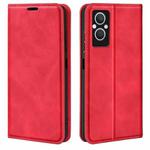 For OPPO A96 5G Retro-skin Magnetic Suction Leather Phone Case(Red)