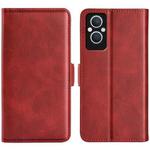 For OPPO A96 5G Dual-side Magnetic Buckle Leather Phone Case(Red)