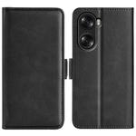 For Honor 60 Dual-side Magnetic Buckle Leather Phone Case(Black)