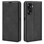 For Honor 60 Retro-skin Magnetic Suction Leather Phone Case(Black)