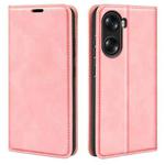 For Honor 60 Retro-skin Magnetic Suction Leather Phone Case(Pink)