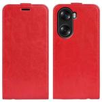 For Honor 60 R64 Texture Single Vertical Flip Leather Phone Case(Red)