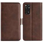 For Xiaomi Redmi Note 11 4G / Note 11S Dual-side Magnetic Buckle Leather Phone Case(Brown)