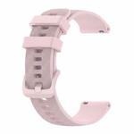 For Samsung Galaxy Watch 4 Classic 42mm / 46mm 20mm Carbon Fiber Striped Silicone Watch Band(Pink)