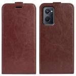 For OPPO Realme 9i R64 Texture Vertical Flip Leather Phone Case(Brown)