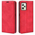 For OPPO Realme C35 Retro-skin Magnetic Suction Leather Phone Case(Red)