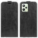 For OPPO Realme C35 R64 Texture Vertical Flip Leather Phone Case(Black)