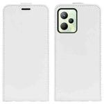 For OPPO Realme C35 R64 Texture Vertical Flip Leather Phone Case(White)