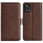 For OPPO Realme 9 Pro+ Dual-side Magnetic Buckle Leather Phone Case(Brown)