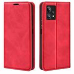  For OPPO Realme 9 Pro+ Retro-skin Magnetic Suction Leather Phone Case(Red)