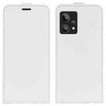 For OPPO Realme 9 Pro+ R64 Texture Vertical Flip Leather Phone Case(White)