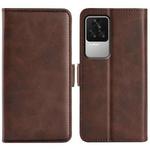 For Xiaomi Redmi K50 Dual-side Magnetic Buckle Leather Phone Case(Brown)