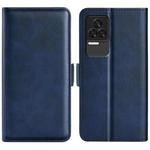 For Xiaomi Redmi K50 Pro Dual-side Magnetic Buckle Leather Phone Case(Dark Blue)