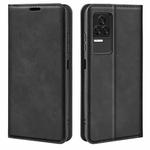 For Xiaomi Redmi K50 Pro  Retro-skin Magnetic Suction Leather Phone Case(Black)