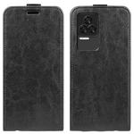 For Xiaomi Redmi K50 Pro R64 Texture Vertical Flip Leather Phone Case(Black)