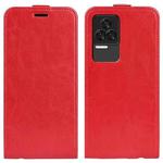 For Xiaomi Redmi K50 Pro R64 Texture Vertical Flip Leather Phone Case(Red)