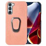 For Motorola Moto Edge S30 Ring Holder Honeycomb PU Phone Case(Pink)