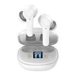 JSM-LB518 Bluetooth 5.0 TWS Noise-Cancelling Earphone with Digital Display(White)