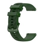 For Amazfit GTS 2E 20mm Carbon Fiber Striped Silicone Watch Band(Amy Green)