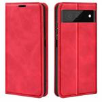 For Google Pixel 7 Retro-skin Magnetic Suction Leather Phone Case(Red)