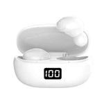 JSM-HKT6 Bluetooth 5.0 TWS Digital Display Mini In-ear Earphone with Call Noise-Cancelling(White)