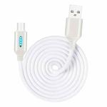 Micro USB Interface Zinc Alloy Marquee Luminous Intelligent Automatic Power off Charging Data Cable(white)