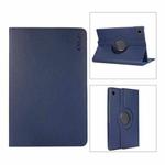 For Samsung Galaxy Tab A8 10.5 2021 X200/X205 ENKAY 360 Degree Rotation Litchi Leather Smart Case(Dark Blue)