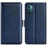 For Nokia G11/G21 Dual-side Magnetic Buckle Leather Phone Case(Dark Blue)