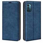 For Nokia G11/G21 Retro-skin Magnetic Suction Leather Phone Case(Dark Blue)