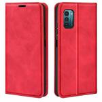 For Nokia G11/G21 Retro-skin Magnetic Suction Leather Phone Case(Red)
