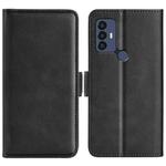 For TCL 30 SE/305/306 Dual-side Magnetic Buckle Leather Phone Case(Black)