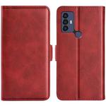 For TCL 30 SE/305/306 Dual-side Magnetic Buckle Leather Phone Case(Red)