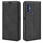 For TCL 30 SE/305/306 Retro-skin Magnetic Suction Leather Phone Case(Black)