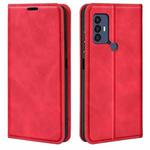 For TCL 30 SE/305/306 Retro-skin Magnetic Suction Leather Phone Case(Red)